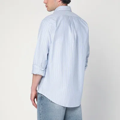 Polo Ralph Lauren Classic Fit Long Sleeve Striped Cotton Oxford Button Down Shirt In Blue
