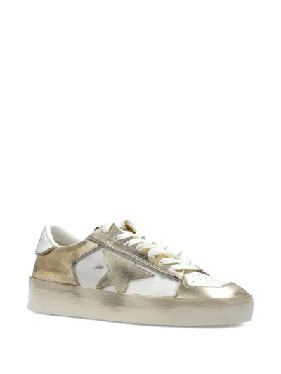 Golden Goose Low Top Sneakers With Metallic Finish And Star Detail In Multi