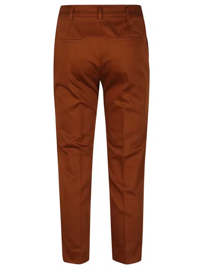 Max Mara Tapered Cropped Trousers In Brown