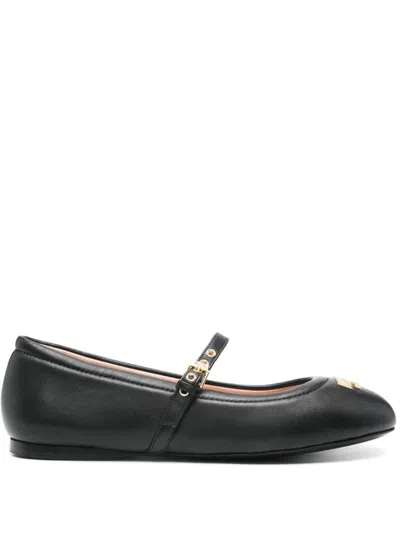 Moschino Women Ballet Flats With Lettering Logo