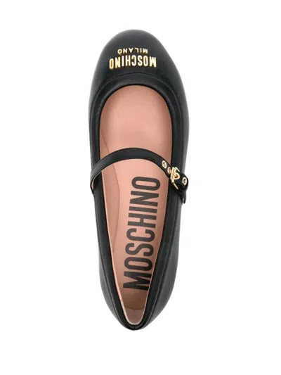 Moschino Women Ballet Flats With Lettering Logo