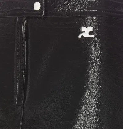 Courrèges Courreges Re-edition Vinyl Effect Mini Skirt Women In Black
