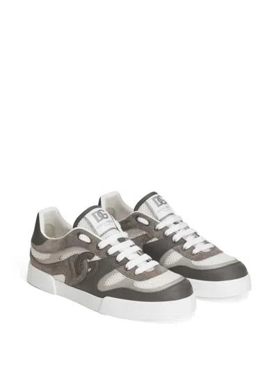 Dolce & Gabbana Leather Sneakers In Brown