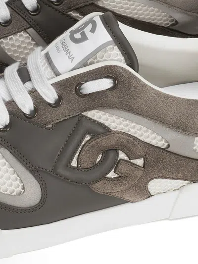 Dolce & Gabbana Leather Sneakers In Brown
