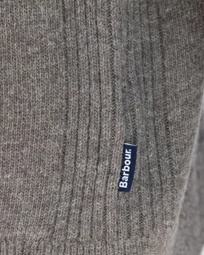 Barbour Holden Elbow Patch Wool Crewneck Sweater In Gray