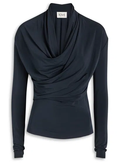 Tove Fina Draped Jersey Top