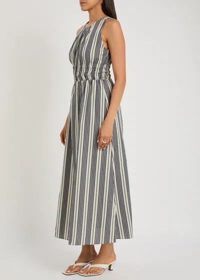 Faithfull The Brand Callista Striped Cotton Midi Dress