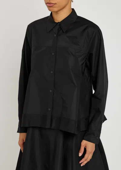 3.1 Phillip Lim Black Long Sleeve Flounce Hem Shirt