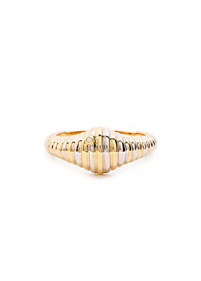 Yvonne Léon Yvonne Leon Nano Berlingot Two-toned 9kt Gold And White Gold Ring
