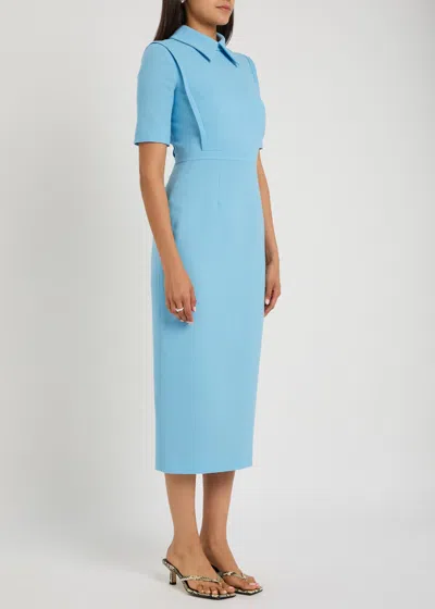 Emilia Wickstead Valetta Darted Wool-crepe Midi Dress