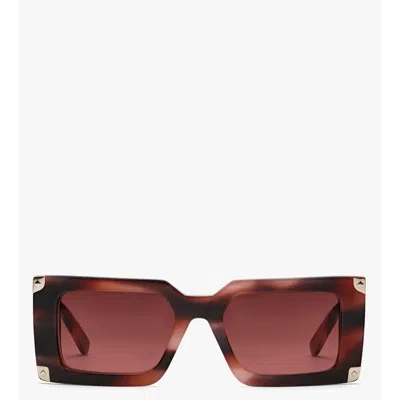 Mcm Rectangular Sunglasses In Red