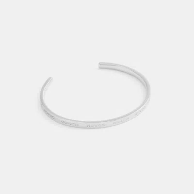 Coach Outlet Coach Thin Cuff Bracelet In Metallic