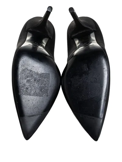 Pre-owned Dolce & Gabbana 110mm Satin Jewel Pumps