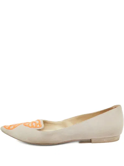Pre-owned Sophia Webster Butterfly-embroidered Flats