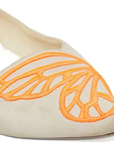 Pre-owned Sophia Webster Butterfly-embroidered Flats