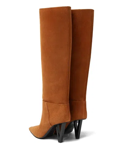 Versace Pointed-toe Knee-high Boots