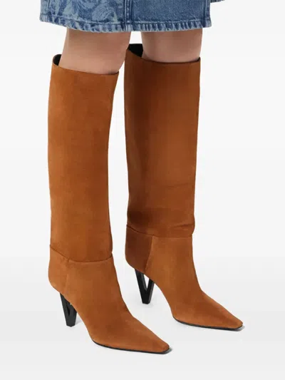 Versace Pointed-toe Knee-high Boots