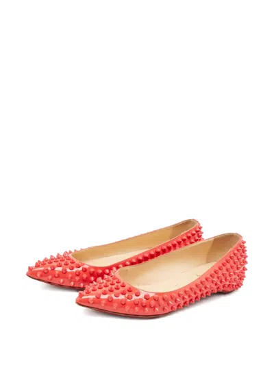 Pre-owned Christian Louboutin Spike Ballet Flats