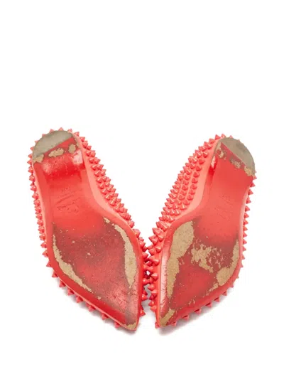 Pre-owned Christian Louboutin Spike Ballet Flats