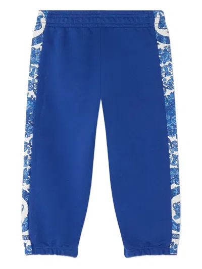 Versace Barocco-print Track Pants In Blue