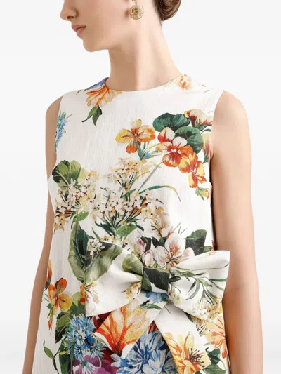 Dolce & Gabbana Floral-print Mini Dress In Multi