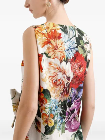 Dolce & Gabbana Floral-print Mini Dress In Multi