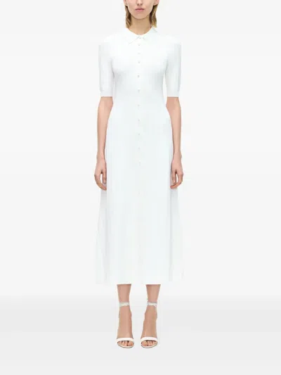 Adam Lippes Fenwick Midi Dress In White