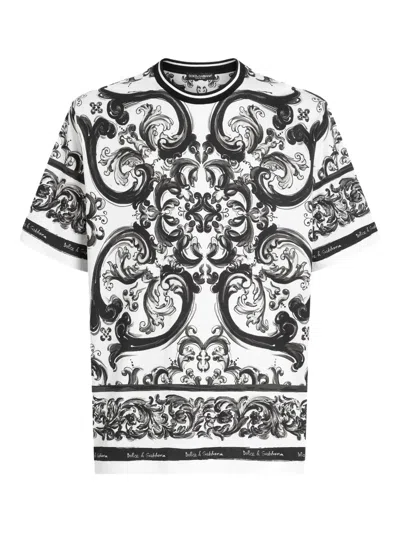 Dolce & Gabbana Maiolica T-shirt In Black