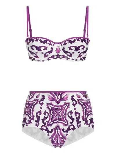 Dolce & Gabbana Majolica Print Bikini