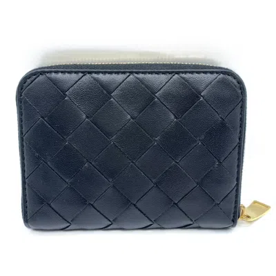 Pre-owned Bottega Veneta Black Intrecciato Coin Purse/coin Case ()