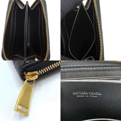 Pre-owned Bottega Veneta Black Intrecciato Coin Purse/coin Case ()