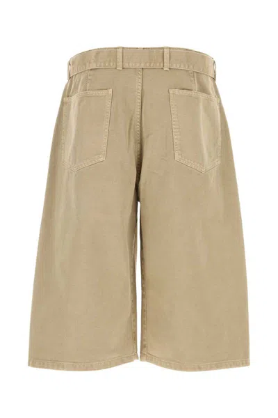 Lemaire Bermuda In Denim Beige  Uomo