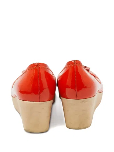 Pre-owned Tory Burch Leather Wedge Pumps