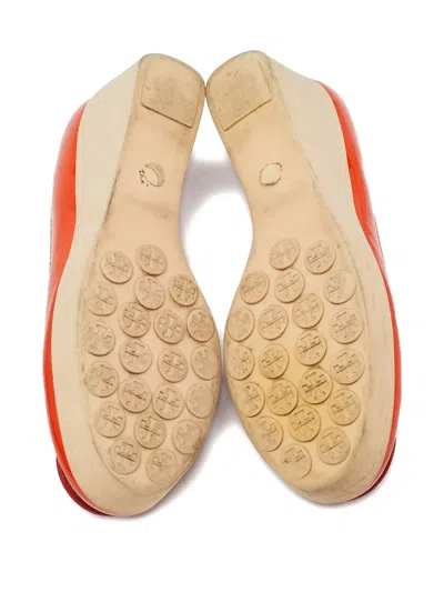 Pre-owned Tory Burch Leather Wedge Pumps
