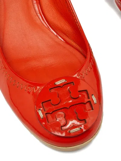 Pre-owned Tory Burch Leather Wedge Pumps