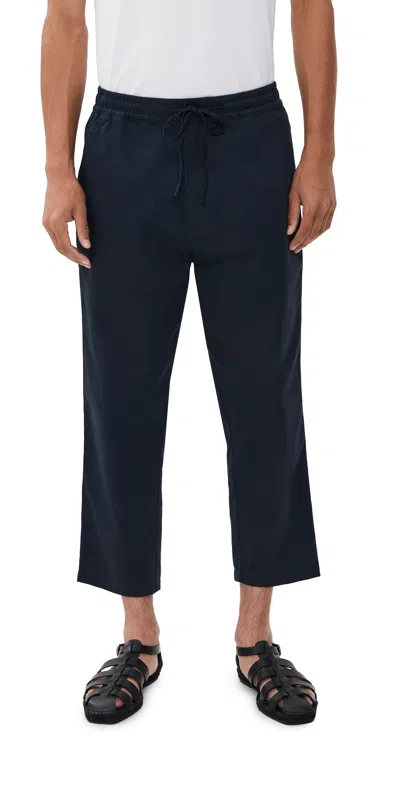 Universal Works Twill Hi Water Trousers Navy In Blue