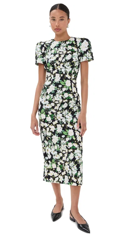 Kika Vargas Sygne Floral-print Cotton-blend Midi Dress