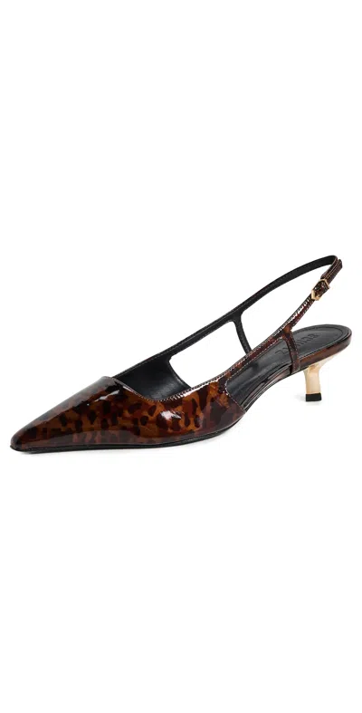 Schutz Sophia Slingback Heels Natural In Multi