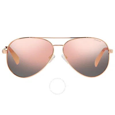 Polaroid Rose Gold Mirror Pilot Sunglasses Pld6069sxl 09m4 61