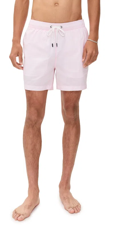 Onia Charles Swim Trunks 5 Powder Pink In Pink