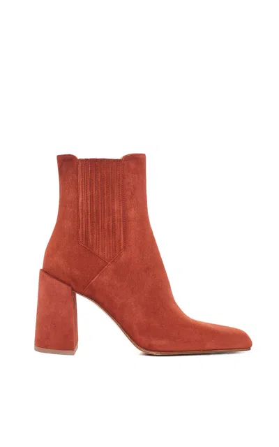 Gabriela Hearst Luke High Heel Boot In Burnt Sienna Suede