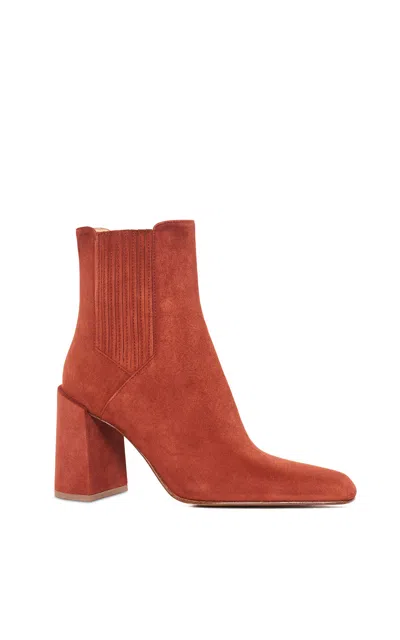 Gabriela Hearst Luke High Heel Boot In Burnt Sienna Suede