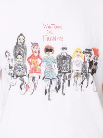 Shop Unfortunate Portrait 'wintour De France' T In White