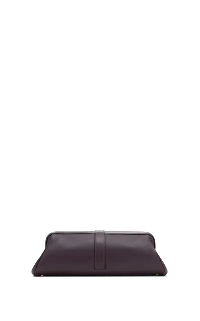 Gabriela Hearst Paola Clutch In Bordeaux Nappa Leather