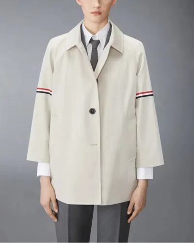 Thom Browne Cotton Twill Armband Cropped Car Coat