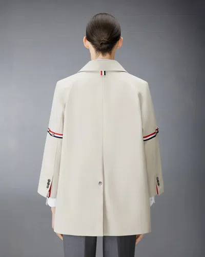 Thom Browne Cotton Twill Armband Cropped Car Coat