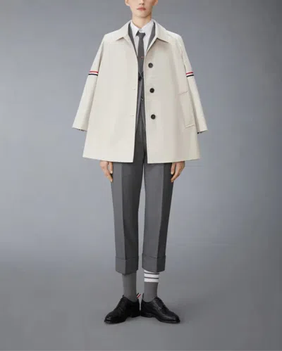 Thom Browne Cotton Twill Armband Cropped Car Coat