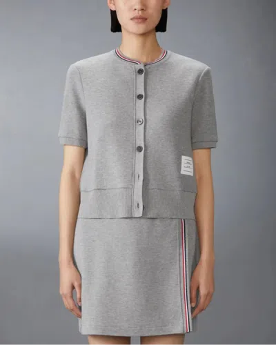 Thom Browne Cotton Waffle Short Sleeve Cardigan