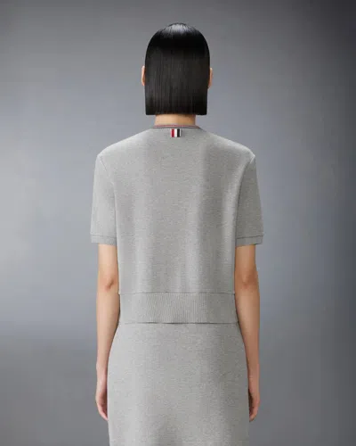 Thom Browne Cotton Waffle Short Sleeve Cardigan