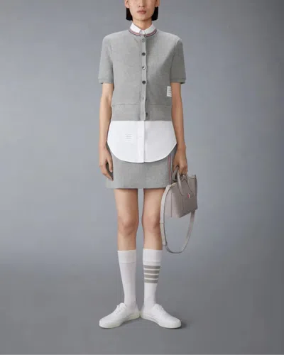 Thom Browne Cotton Waffle Short Sleeve Cardigan